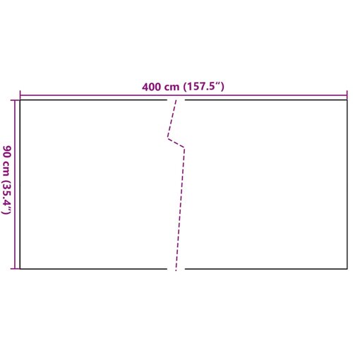  zaslon svijetlosmeđi 400 x 90 cm od poliratana Slike