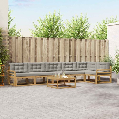  Set vanjskih sofa 7 kom. Bijela i svjetlosiva Poliester Cijene