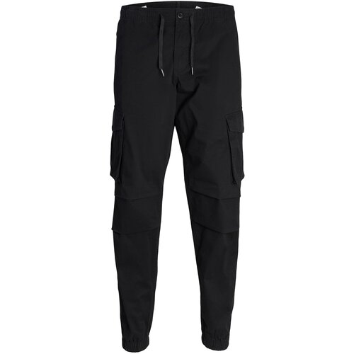Jack &amp;amp; Jones Kargo hlače &amp;#039;Kane Noah&amp;#039; črna / off-bela Slike