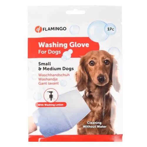 Flamingo washing glove dog - rukavica za suvo pranje s Slike