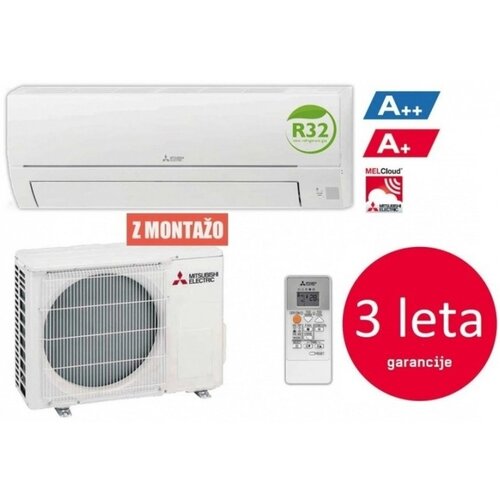 Mitsubishi klimatska naprava z montažo MUZ/MSZ-HR25VFK - 2,5 KW Cene