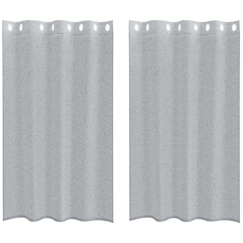 vidaXL Voile zavesa z zavesami 2 pcs Temno siva 175 x 140 cm Poliester, (5000149362) Cene