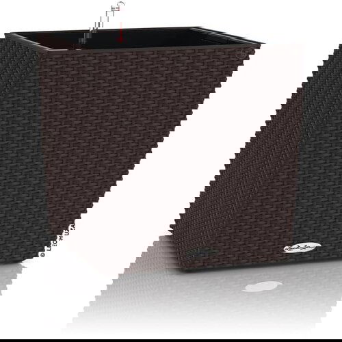 LECHUZA Cvetlično korito CUBE Cottage 40 ALL-IN-ONE mocha Slike