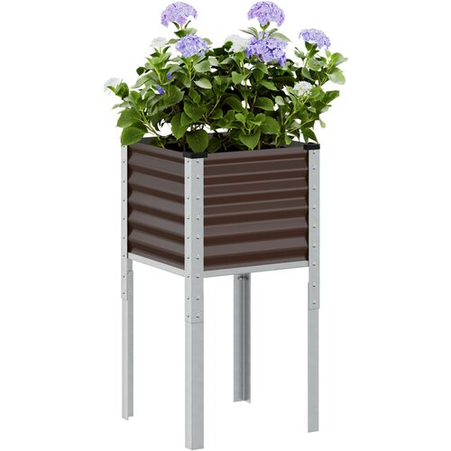 vidaXL Vrtna sadilica smeđa 45x45x88 cm čelična Cijene
