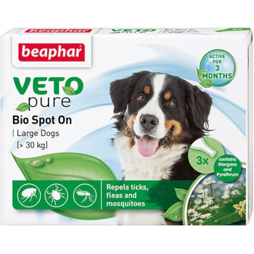Beaphar Vetopure Bio Spot On Dog L (>30 kg) Slike