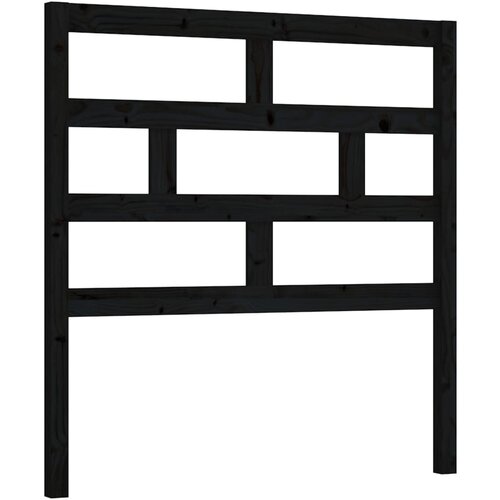 Maison Chic posteljno vzglavje - vzglavna omarica - nočna omarica črno 96x4x100 cm trdna borovina, (21705577) Slike