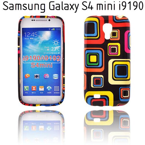  Gumijasti / gel etui Art za Samsung Galaxy S4 mini - Black Rectangles Slike