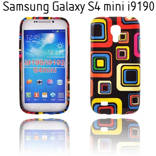  Gumijasti / gel etui Art za Samsung Galaxy S4 mini - Black Rectangles