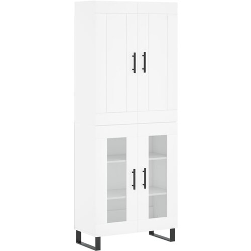 Maison Chic Visoka omara - Komoda - Predalnik bela 69,5x34x180 cm inženirski les, (21722079) Slike