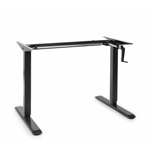 OneConcept Multidesk, višinsko nastavljiva pisalna miza, ročna, 73-123 cm, črna barva