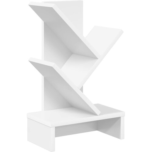 VidaXL Polica za knjige s 3 etaže 30 x 18 x 48 cm Konstruirano drvo - Bijela 30 x 18 x 48 cm Slike