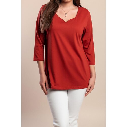 Fenzy Plus Size Košulja S 3/4 Rukavima, Bordo Cijene