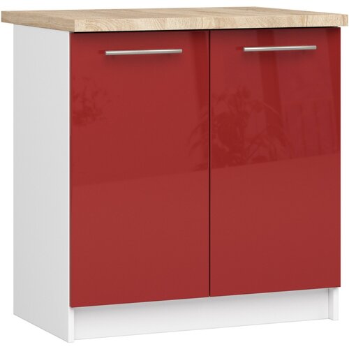 AKORD OLIWIA S80 Kabinet + BELA / RDEČA SJAJNA Plošča, (21713674) Cene