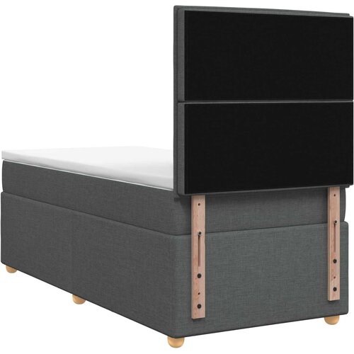  LED okvir za krevet s madracem Tamnosiva 90 x 190 cm Tkanina Slike
