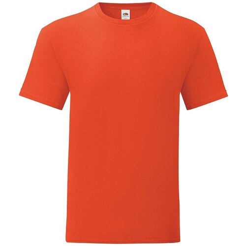 Fruit Of The Loom Red men's t-shirt in combed cotton Iconic with sleeve Cene