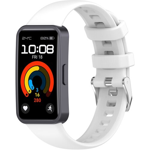 INF Mehak silikonski pa&scaron;ček za uro Huawei Band 10/9/8 (kovinska zaponka) White, (21872249) Cene
