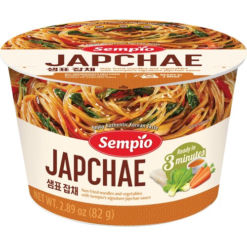 Sempio Instant stekleni rezanci Japchae v lončku s sladko začinjeno omako - 82 g Slike