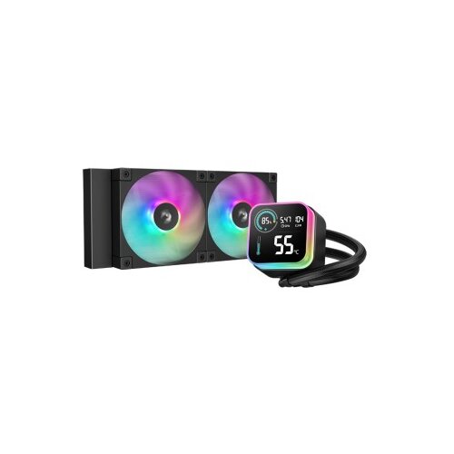DeepCool Komplet za tekočinsko hlajenje AIO Liquid Cooler LQ240, 240mm, LCD, ARGB, črn Cene
