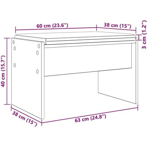  Klupa za hodnik s jastukom Betonski sivi 60 x 38 x 46 cm Slike