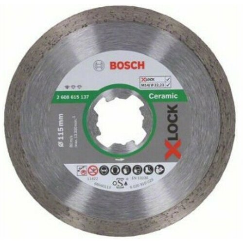 Bosch X-LOCK Standard for Ceramic dijamantska rezna ploča 115x22,23x1,6x7 - 2608615137 Slike