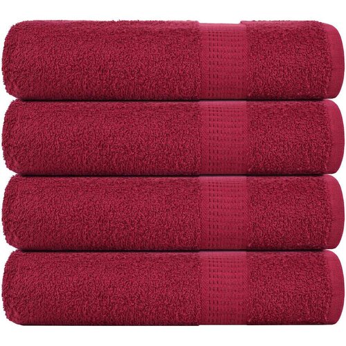 VidaXL Ručnici z tu&amp;scaron;iranje 4 kom bordo 70x140 cm 360 gsm 100% pamuk Slike