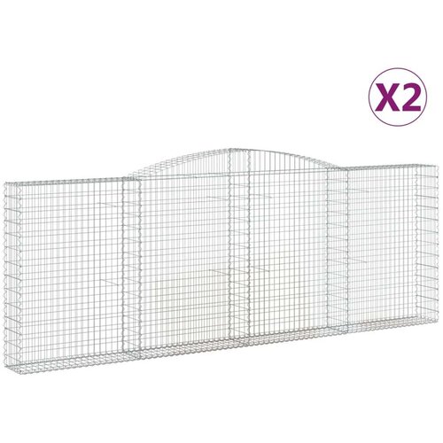  Lučne gabionske ko&scaron;are 2 kom 400x30x140/160cm pocinčano željezo Cijene