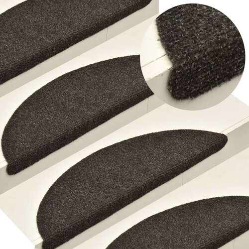 vidaXL Samoljepljivi otirači za stepenice 15 kom smeđi 56 x 17 x 3 cm Cene