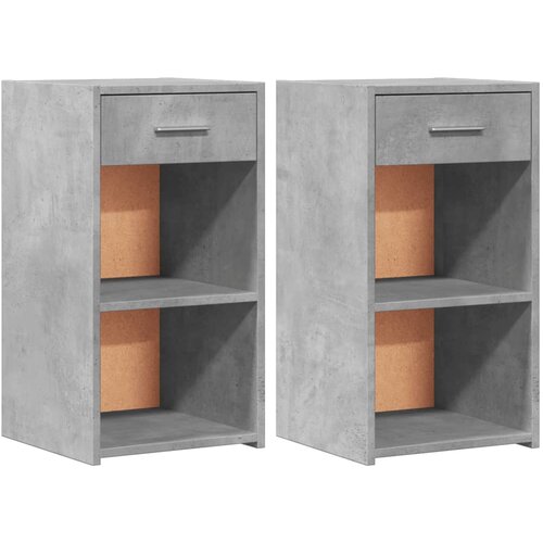 Maison Chic Dvo delni komplet Nočne omarice - Nočne mize betonsko siva 35x34x65 cm inženirski les, (21689819) Cene