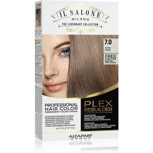 ALFAPARF MILANO Il Salone Milano Plex Rebuilder permanentna barva za lase odtenek 7.0 - Blonde 1 kos Slike