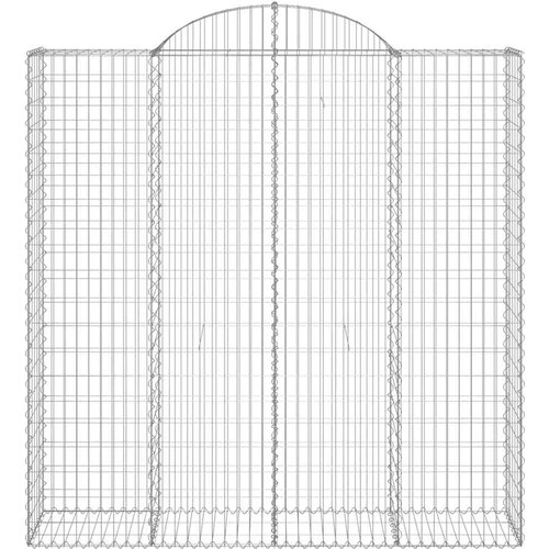  Lučne gabionske ko&amp;scaron;are 9 kom 200x50x200/220cm pocinčano željezo Slike