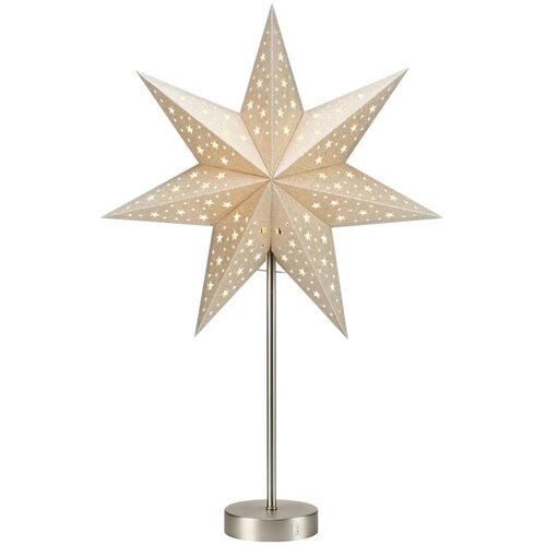 Marksl&amp;ouml;jd 706053-LED Božićna dekoracija MATHILDA LED/0,2W/3xAA 68 cm bež./mat. hrom Slike