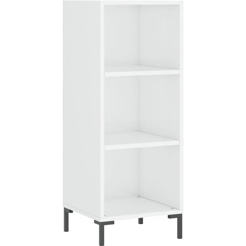  Komoda sjajna bijela 34,5 x 32,5 x 90 cm od konstruiranog drva Slike