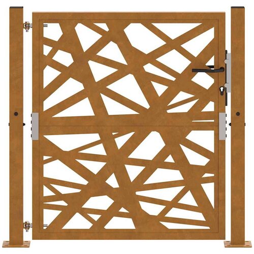 vidaXL Vrtna vrata 105x105 cm Vremensko odporno jeklo Lahka zasnova Cene