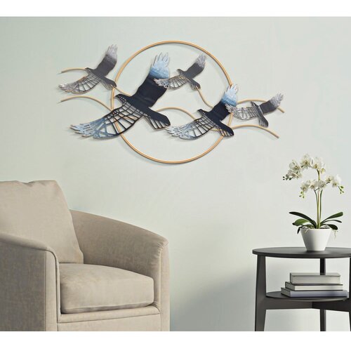 Mauro Ferretti Kovinska stenska dekoracija 91x50 cm Birds &amp;ndash; Slike