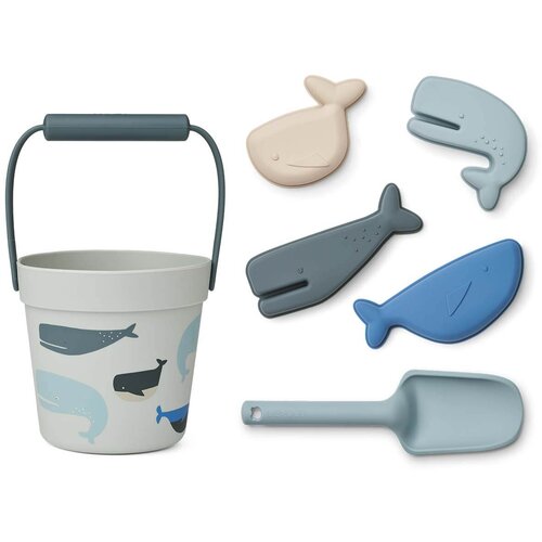 Liewood set za igru na plaži dante whales cloud blue Slike