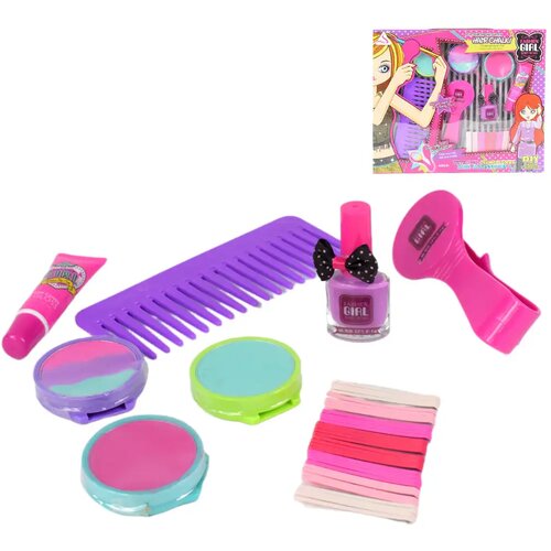 Magic Toys Fashion Girl: Veliki set za ličenje s kredo za lase, sijajem za ustnice in dodatki Cene