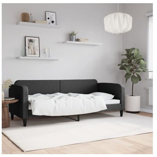 VidaXL Raztegljiva postelja črna 80x200 cm blago Slike