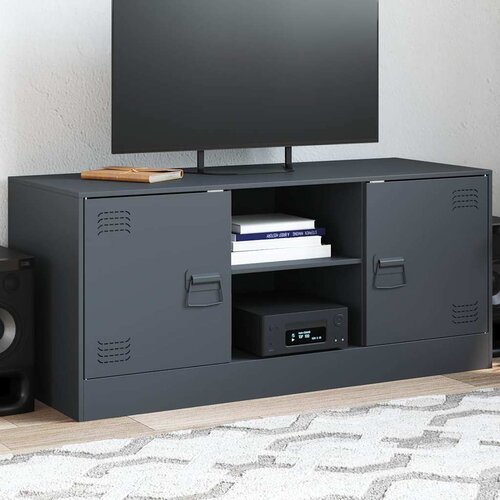 TV ormarić antracit 99 x 39 x 44 cm čelični Slike