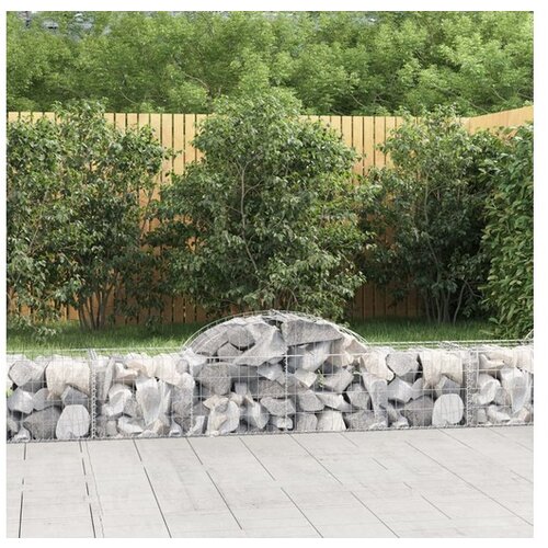  Obokane gabion košare 2 kosi 200x50x40/60 cm pocinkano železo Cene