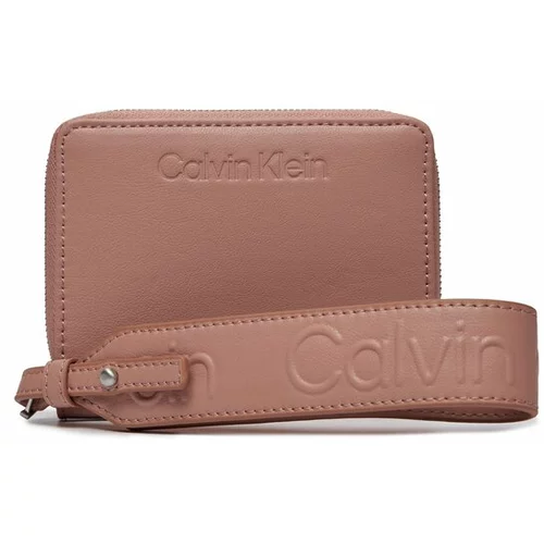 Calvin Klein Velika ženska denarnica Gracie Wallet W/Strap Md K60K611387 Roza