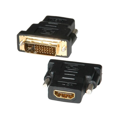 Roline 12.03.3116 adapter [1x mu&amp;scaron;ki konektor dvi, 24 + 1 pol - 1x ženski konektor HDMI] crna Slike
