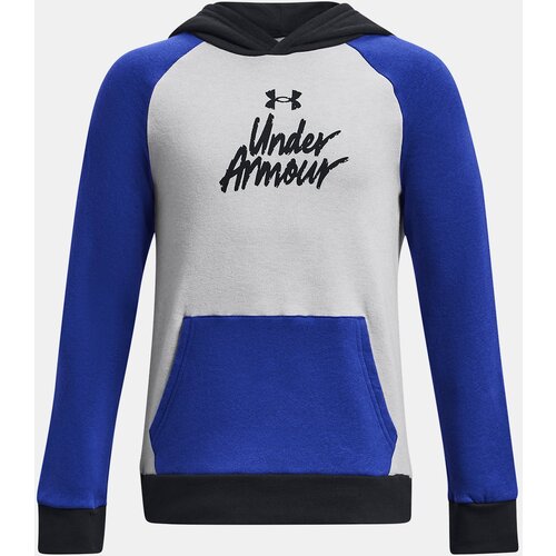 Under Armour Pulover UA Rival Fleece Script CB HD-BLU - Boys Slike