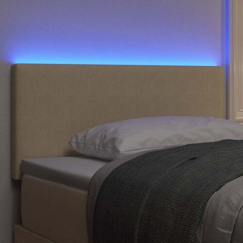  LED glava kreveta Siva zelena 80 cm Kordura tekstil Slike