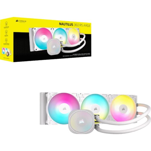 Corsair kuler za cpu nautilus 360 ARGB/360mm/vodeno hladenje/bela Cene