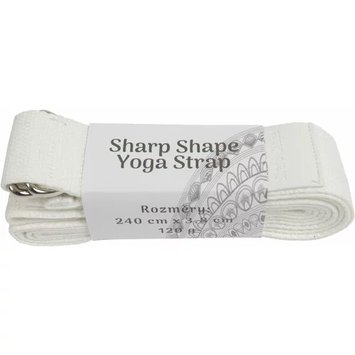 SHARP SHAPE YOGA STRAP WHITE Traka za jogu, bijela, veličina