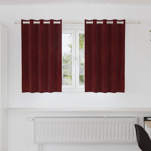  Zavjese za zamračivanje 2 pcs Vinska crvena 140 x 140 cm Baršun Cene