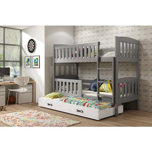 BestBed KREVET NA KAT KUBUS 2 200X90 SA DODATNIM LE�AJEM (VI�E BOJA) - GRAFIT-Bijela Cijene