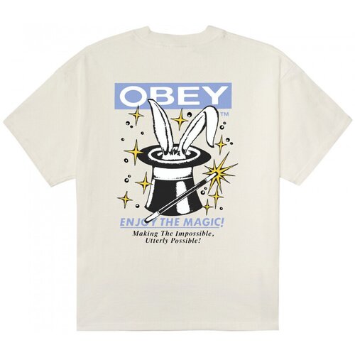 Obey Majice s kratkimi rokavi enjoy the magic Bela Cene
