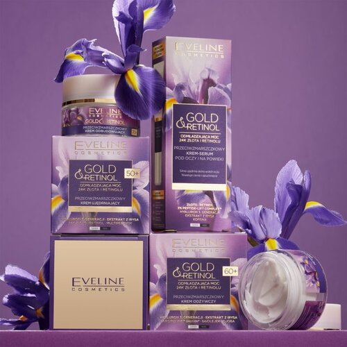Eveline Cosmetics Gold & Retinol kremasti serum proti gubam okoli oči 20 ml Cene