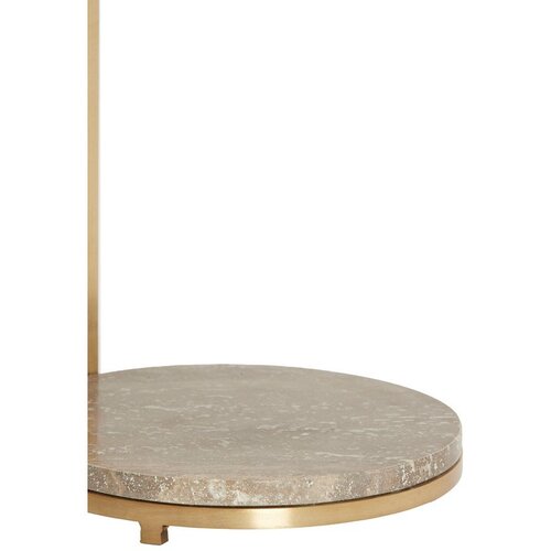Light &amp;amp; Living Okrogla stranska mizica z marmorno mizno plo&amp;scaron;čo &amp;oslash; 26 cm Leda &amp;ndash; Slike